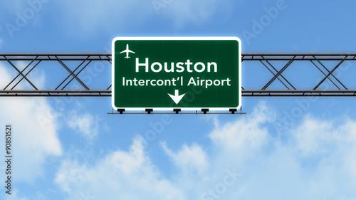 Houston Bush USA Airport Highway Sign