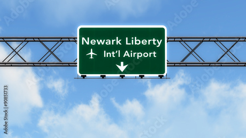 New Jersey USA Airport Highway Sign