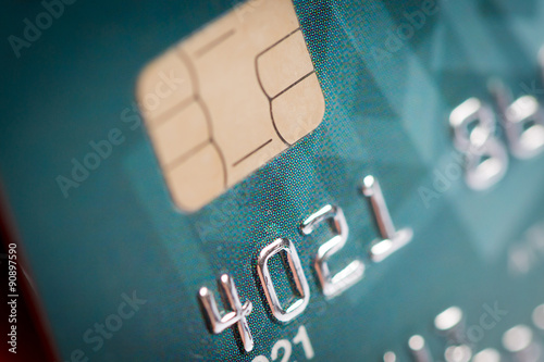 Close up of credit card