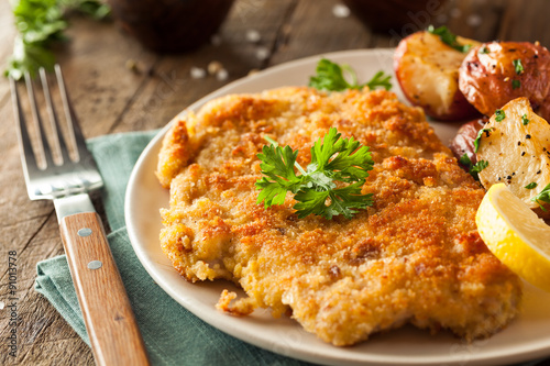 Homemade Breaded German Weiner Schnitzel