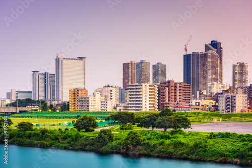 Kawasaki Japan skyline