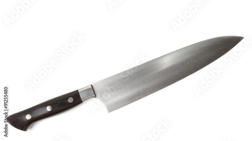 Chef's knife isolated on white