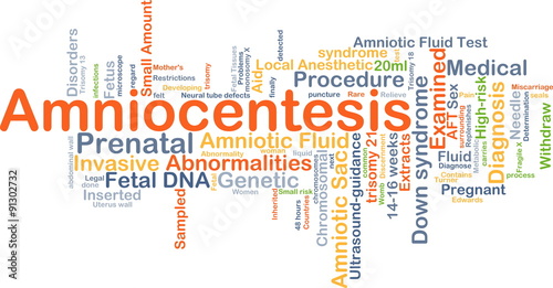 Amniocentesis background concept