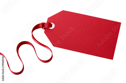 Red gift or price tag