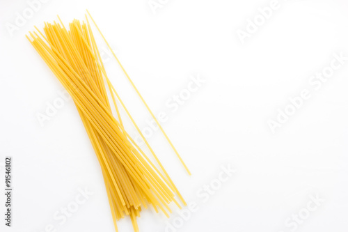 dry pasta isolated on a white