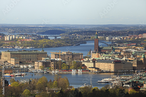 Air view of Stockholm City, Stockholm, Sweden