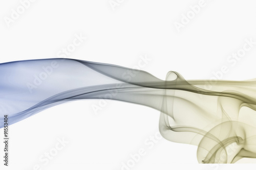 Real abstract smoke on white background