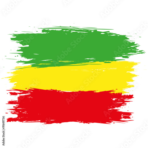 Grunge rasta flag as a background, vector