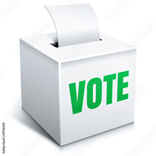 Urna wyborcza z napisem "Vote"