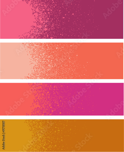 spray paint gradient detail in pink orange