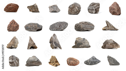 Big Collection stones isolated
