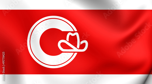 Flag of Calgary City, Canada.