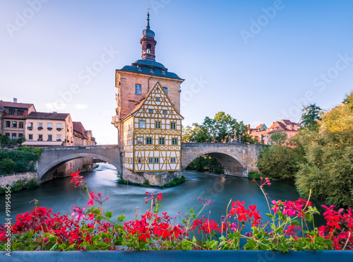 Bamberg Altes Rathaus, vom Geyerswörthsteg aus fotografiert