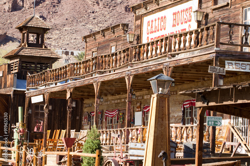 Main street buildings in Calico Ghost Town, owned by San Bernardino County, California