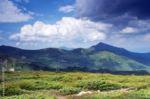 The highest mountain of Ukraine Hoverla 2061 m. Chornogora ridge