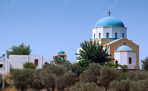Kirche in dem Ort Lagoudi auf der Insel Kos, Griechenland