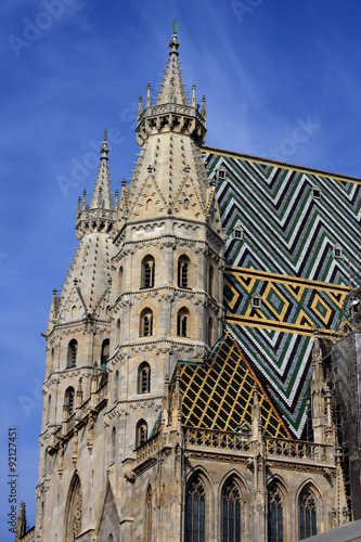 detail of architecture on st. Stephen cathedral in Vienna