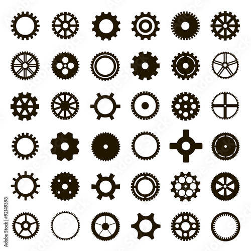 36 gear icons
