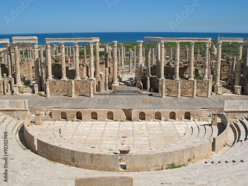 Libye, le théâtre romain à Leptis Magna