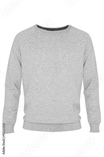 plain light grey jumper sweater on white background