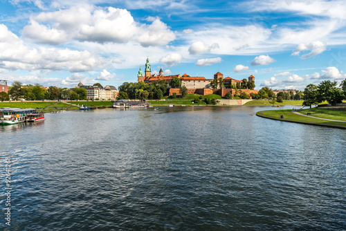 Royal Wawel Castle in Crakow - River Wisla