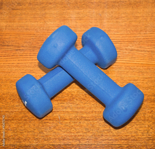 Dumbbells for aerobics.