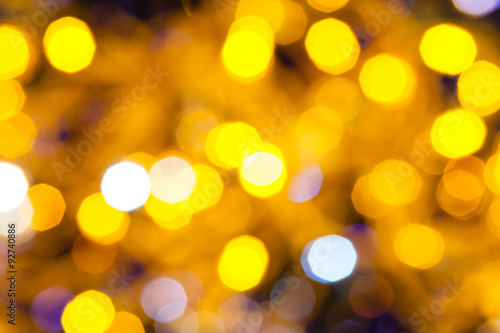 dark blue and yellow shimmering Christmas lights