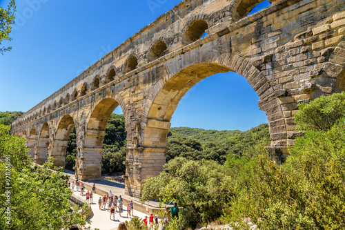 Pont du Gard, France. ancient Aqueduct is included in the UNESCO World Heritage List