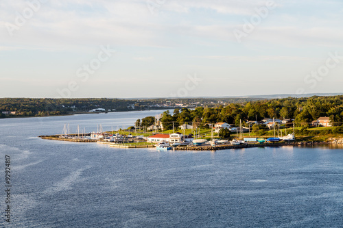 Marina and Homes on Shore of Sydney Nova Scotia