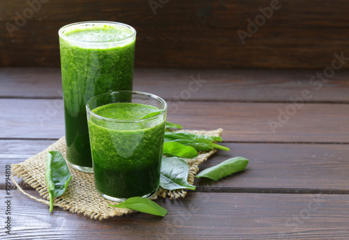 natural organic smoothie green spinach - healthy food