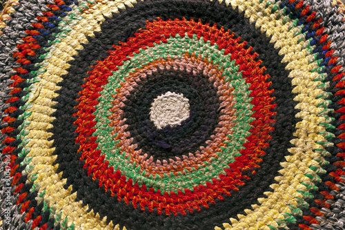 Old color handmade textile carpet.