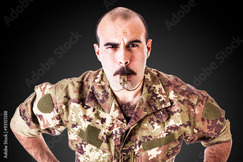 Drill Sergeant with whistle