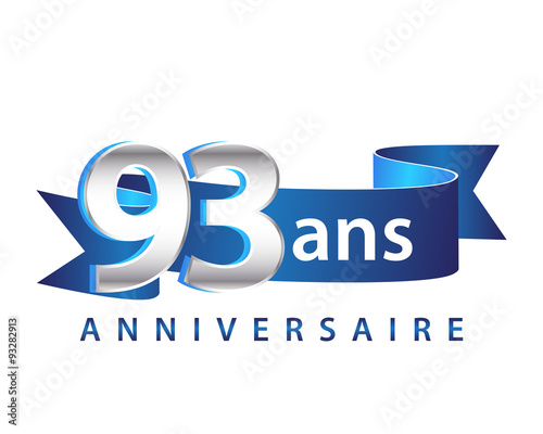 93 Ruban Bleu Logo Anniversaire