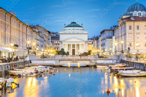 Canal grande in Trieste city center, Italy