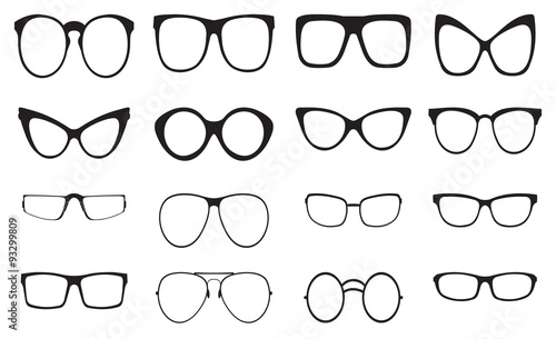 Eyeglasses silhouette set
