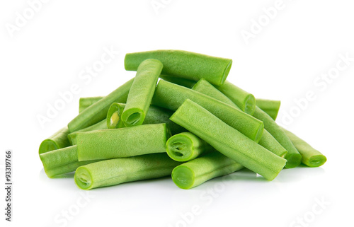 Green beans isolated on a white background