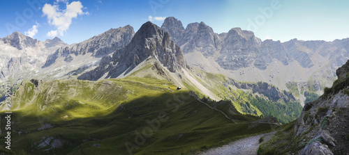 Wonderful view of the Dolomites - On background the view of San Nicolò valley