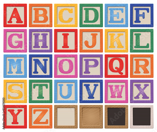 Wooden Alphabet Blocks