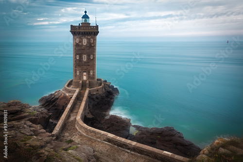 Lighthouse at Atlantic coast, Brittany, France