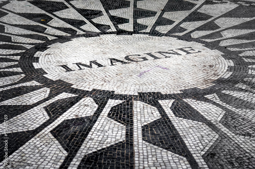 The Imagine mosaic at Strawberry Fields in Central Park, New York