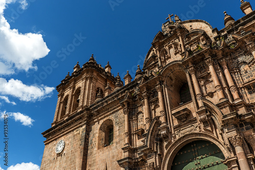 Detail of the façade of the Cusco Cathedral, Cusco, Peru
