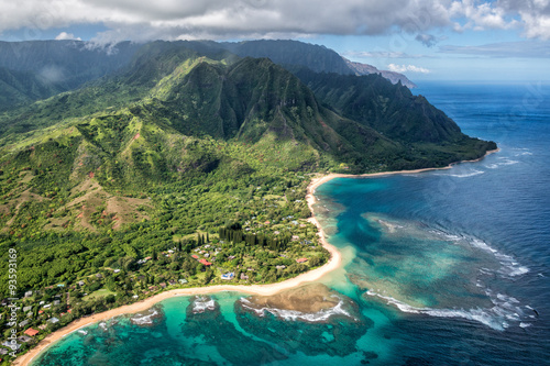 kauai napali coast aerial view