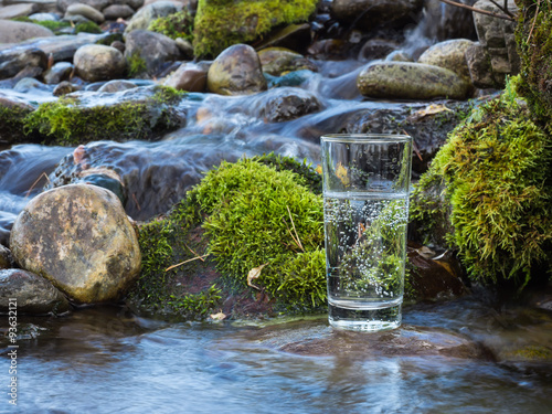 Mineral water in a glass