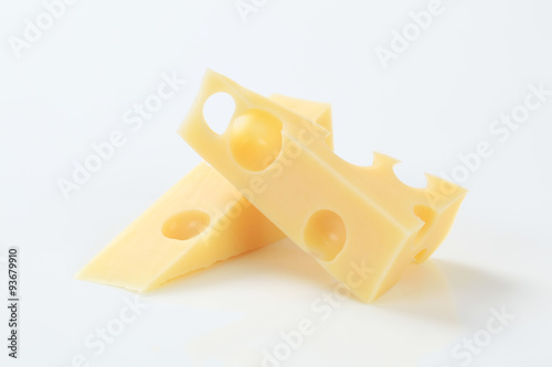 pieces of Emmentaler cheese