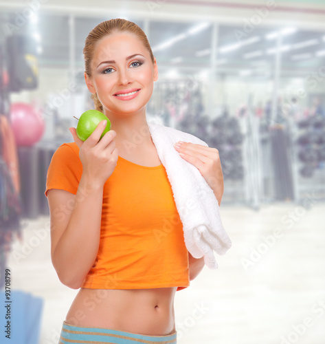 Girl at fitness club