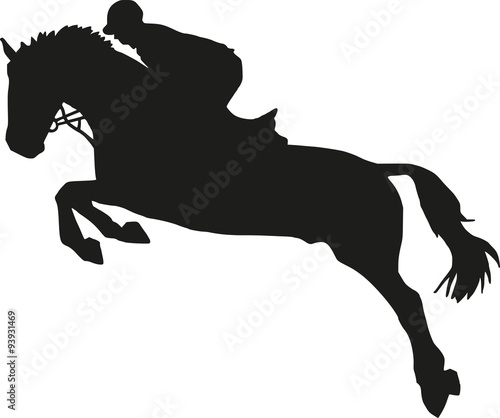 Show jumping silhouette