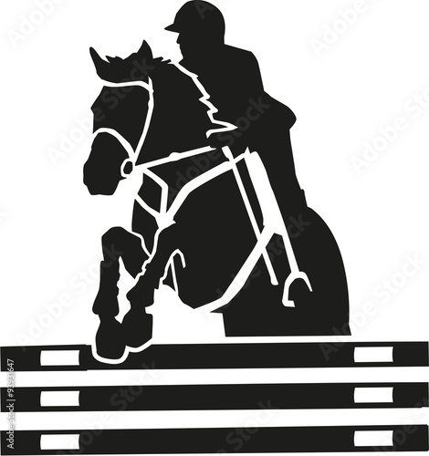 Show jumping vector with many details