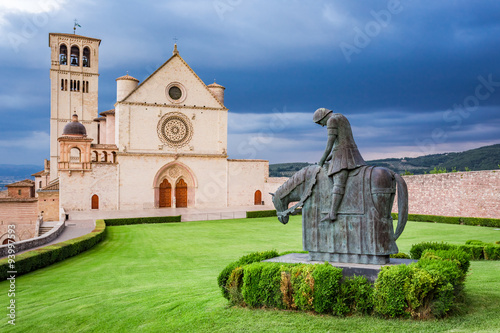 Wonderful basilica in Assisi, Umbria, Italy