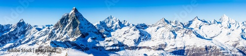 Alpy Szwajcarskie - Matterhorn, Szwajcaria, panorama