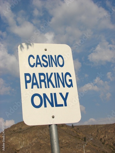 Casino parking sign
